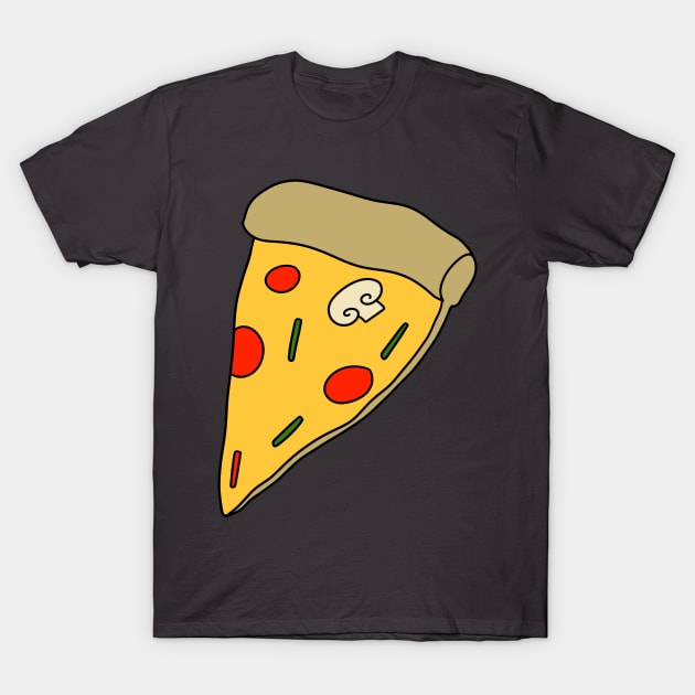 Pizza Slice with One Mushroom T-Shirt by saradaboru